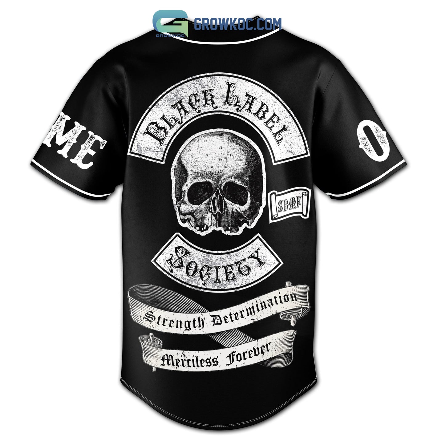 Black Label Society Strength Determination Merciless Forever Personalized Baseball Jersey