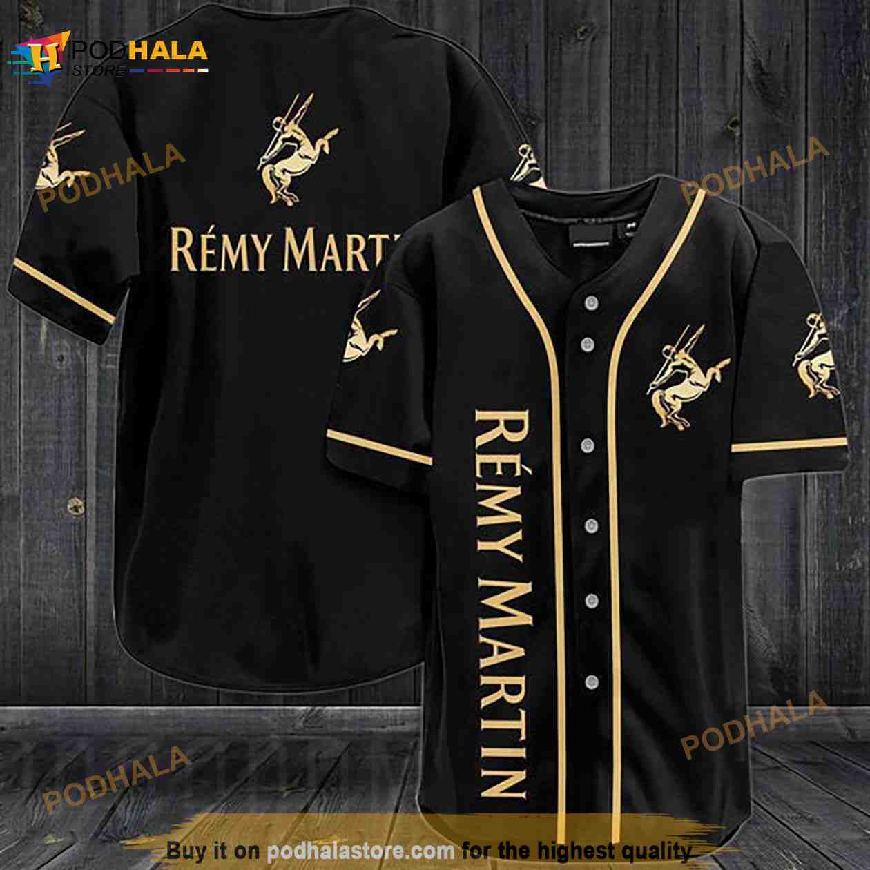 Black Rémy Martin 3D Baseball Jersey