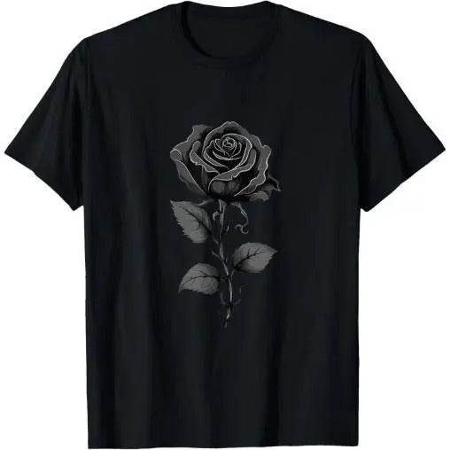Black Rose Graphic T-Shirt Made in USA Hoodie, Sweatshirt | WearSparks.com