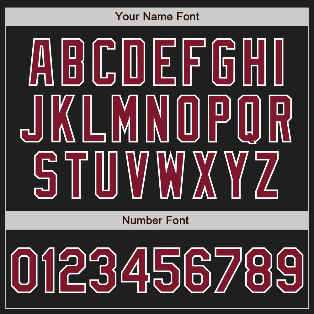 Custom Black Crimson-White Authentic Baseball Jersey