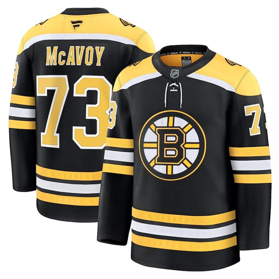 Boston Bruins #73 Charlie McAvoy Home Premium Jersey - Black