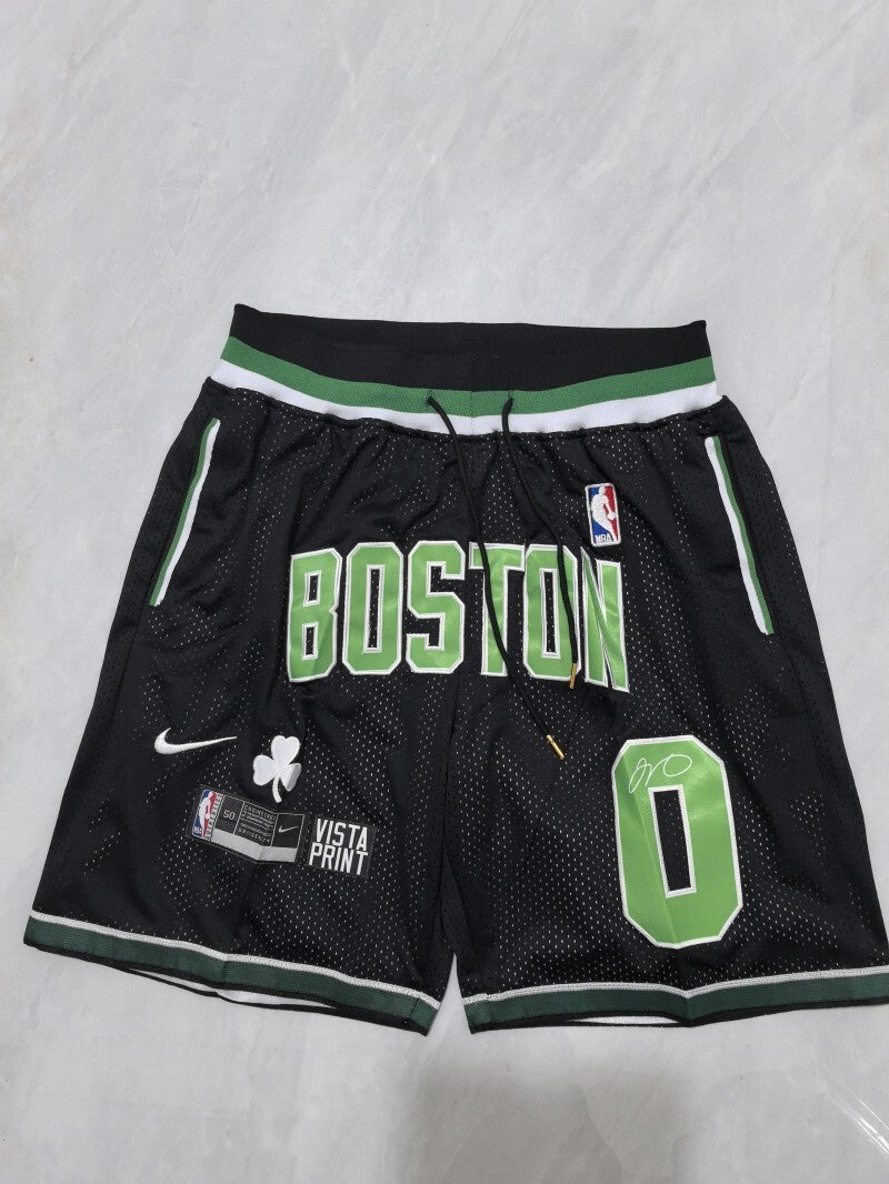 Boston Celtics Celtics Black Retro Shorts Style 2