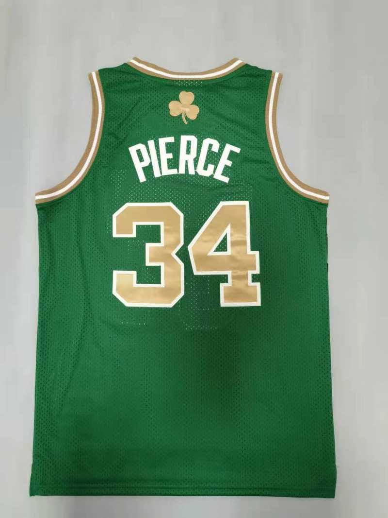 Boston Celtics #34 Paul Pierce Celtics 34# Retro - Green Style 1