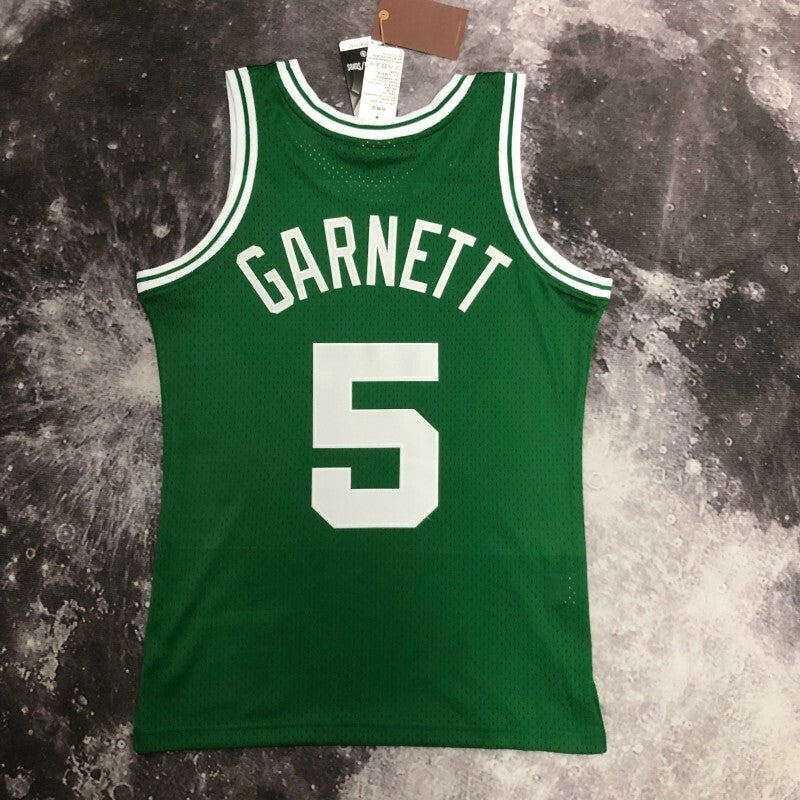 Boston Celtics #5 Kevin Garnett sw Celtics 08 Season Green 5 # Garnett Style 1
