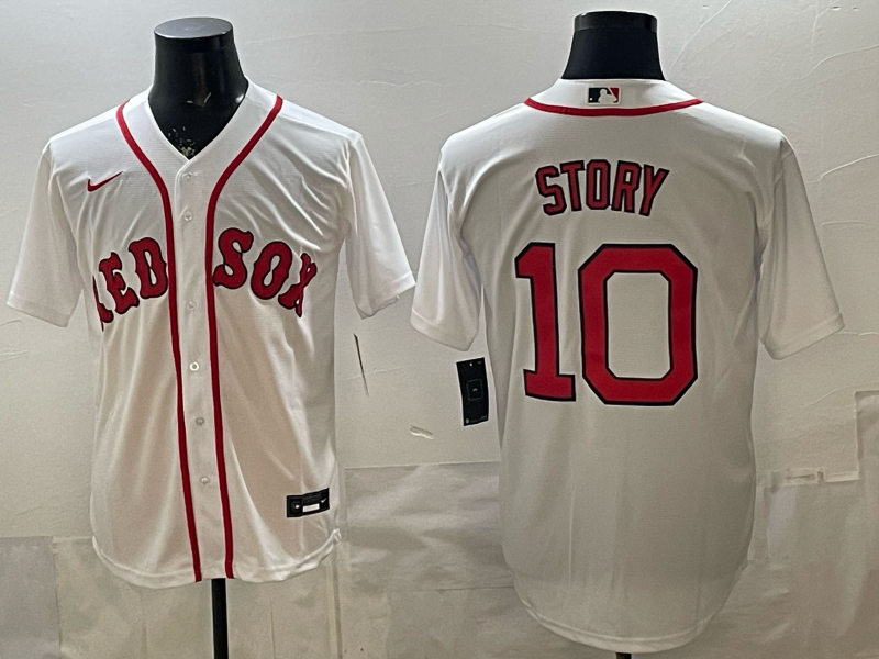 Boston Red Sox #10 Trevor Story Red Sox Adult Style 2