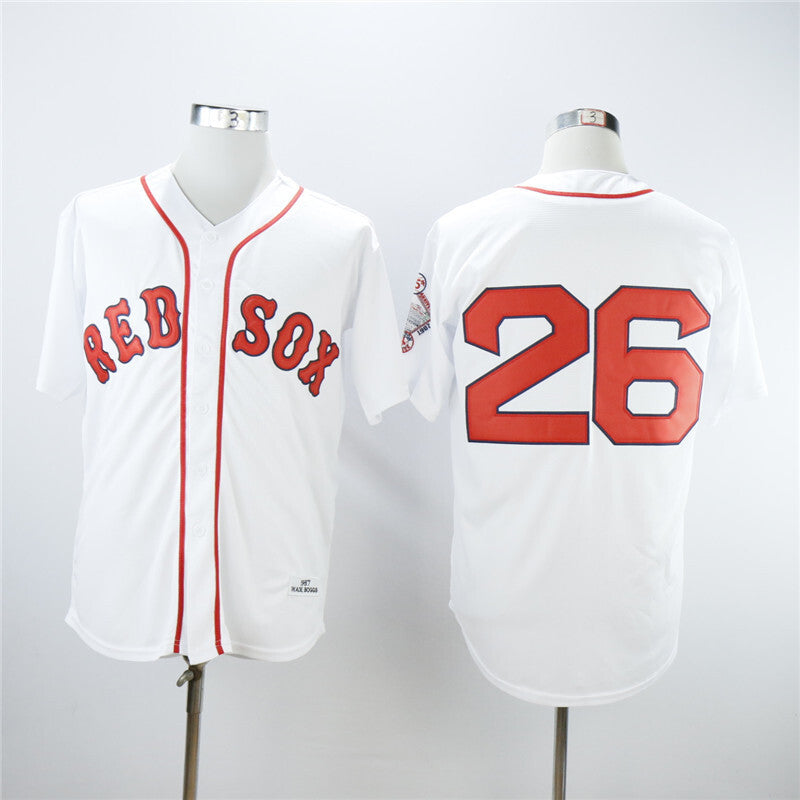 Boston Red Sox #26 Wade Boggs Red Sox 26 White Retro