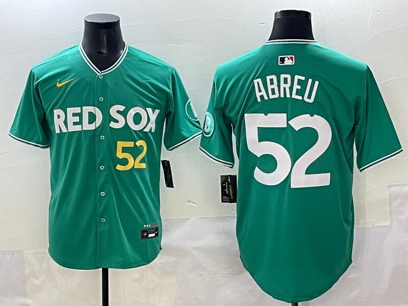 Boston Red Sox #52 Wilyer Abreu Red Sox Collaboration Style 1