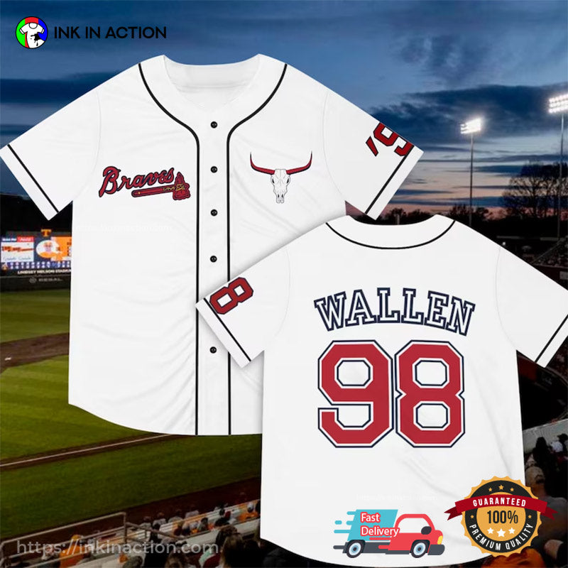 Braves Bull Skull Country Singer Morgan Baseball Jersey