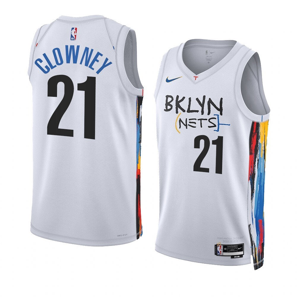 Brooklyn Nets #21 Noah Clowney 2023 NBA Draft Men White Jersey 2022-2023 City Edition