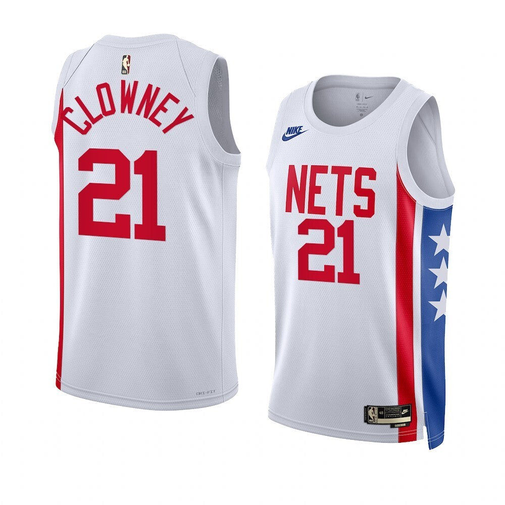 Brooklyn Nets #21 Noah Clowney 2023 NBA Draft Men White Jersey 2022-2023 Classic Edition