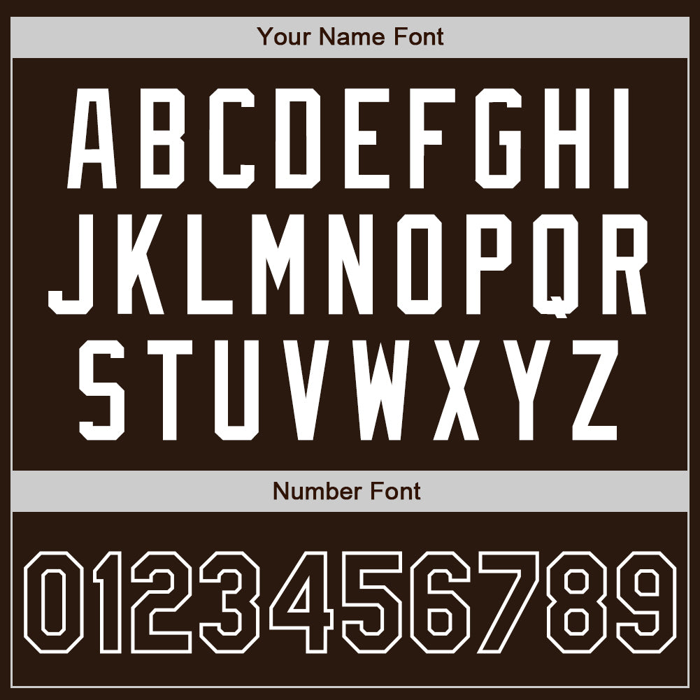 Custom Brown-White Authentic Baseball Jersey
