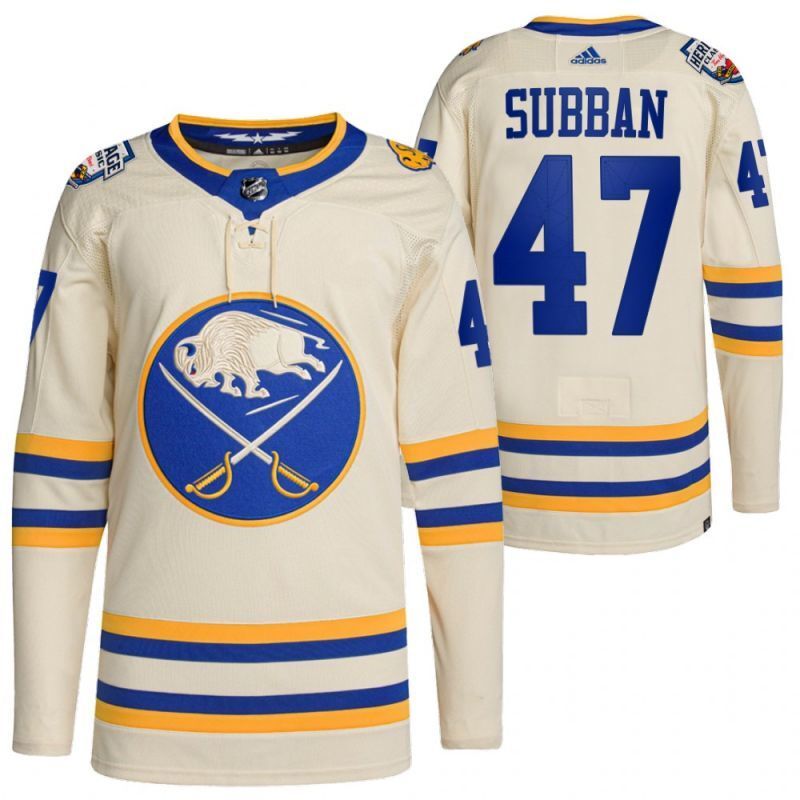 Buffalo Sabres #47 malcolm-subban-white-2022-heritage-classic-primegreen-authentic-jersey