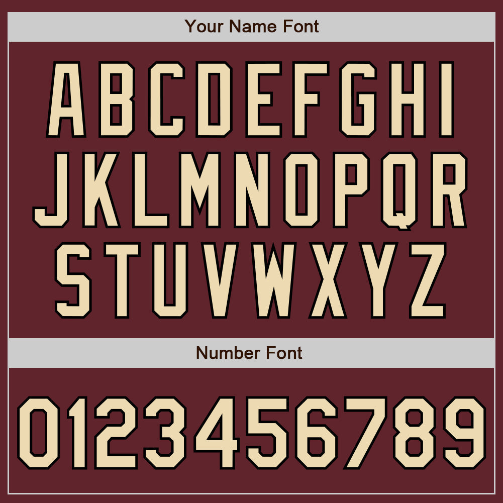 Custom Burgundy Cream-Black Authentic Baseball Jersey
