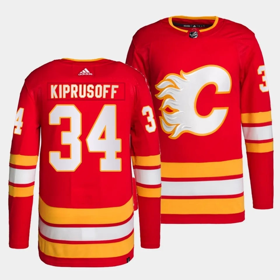 Calgary Flames #34 Miikka Kiprusoff Home Red Authentic Pro Jersey