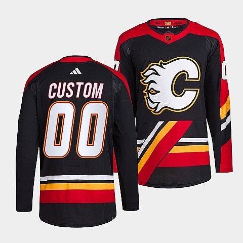 Calgary Flames #custom-black-2022reverse-retro-2.0-authentic-primegreen-jersey