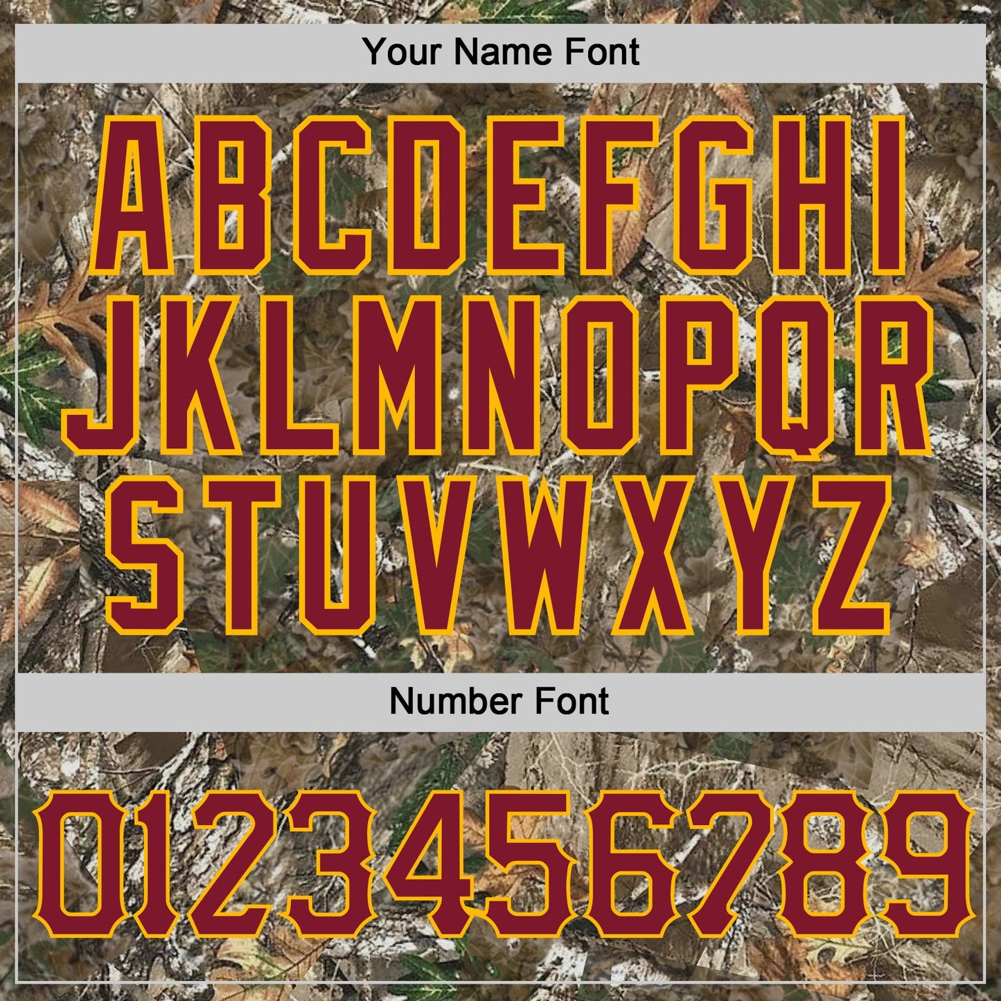 Custom Camo Crimson-Gold Woodland Forest Camouflage Authentic Salute To Service Baseball Jersey