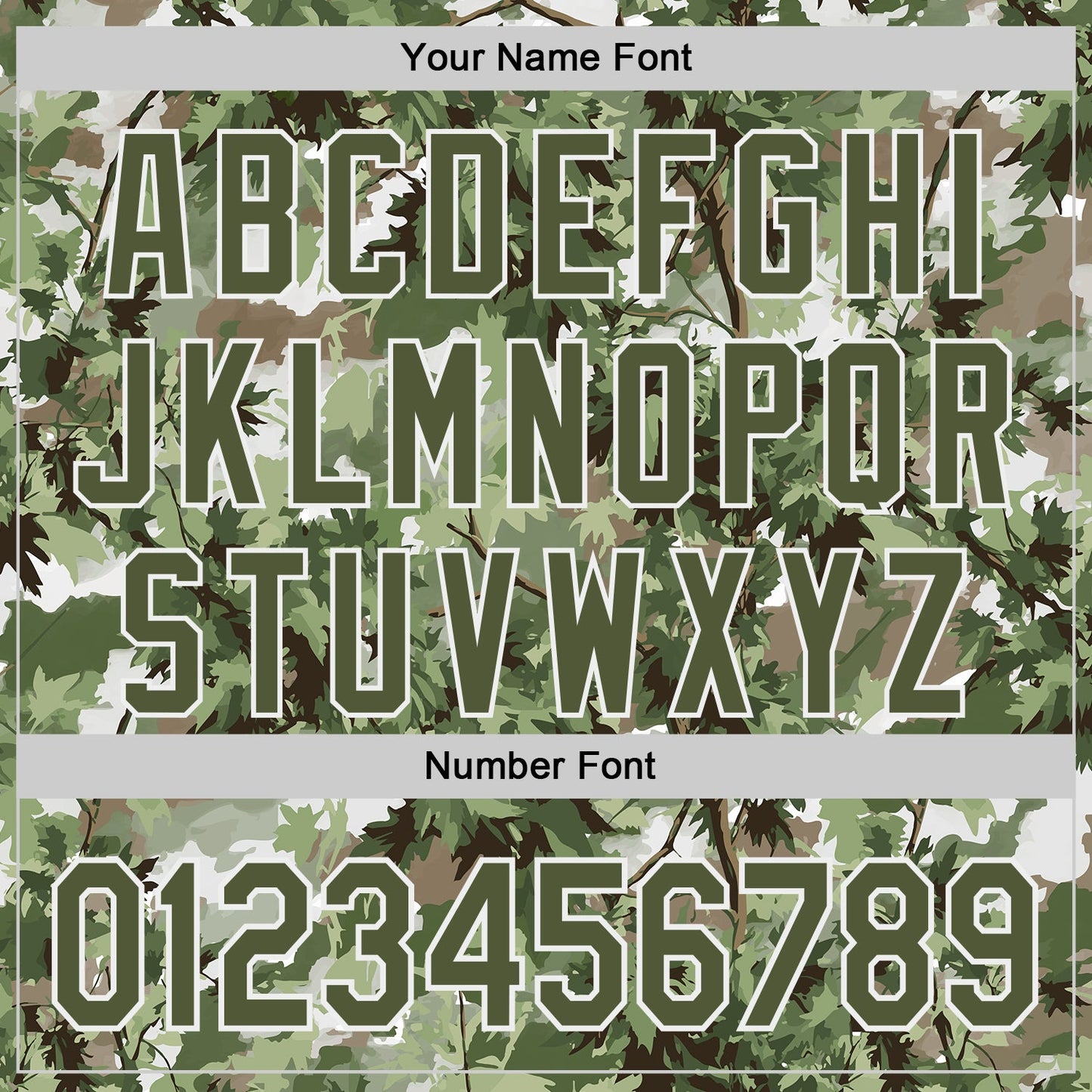 Custom Camo Olive-White Woodland Forest Tactical Camouflage Outdoor Leaf Authentic Baseball Jersey