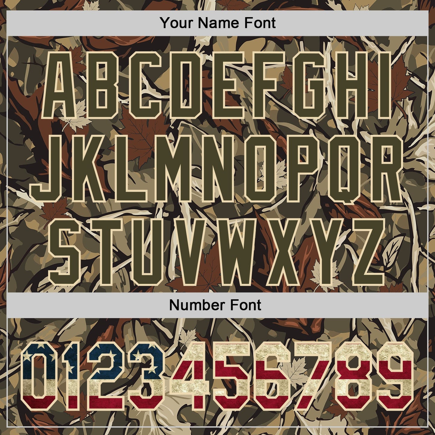 Custom Camo Vintage USA Flag Cream-Olive Woodland Forest Tactical Camouflage Outdoor Leaf Authentic Baseball Jersey