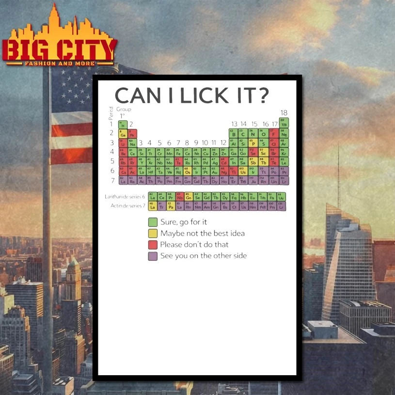 Can I lick It Periodic Table Science shirt