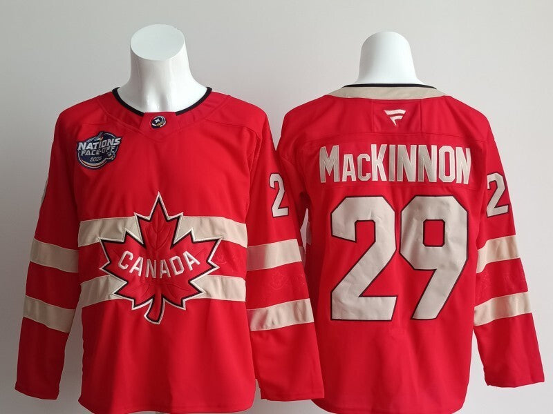 Canada Hockey #29 Nathan MacKinnon Canada 2026 Winter Olympics Edition Style 2