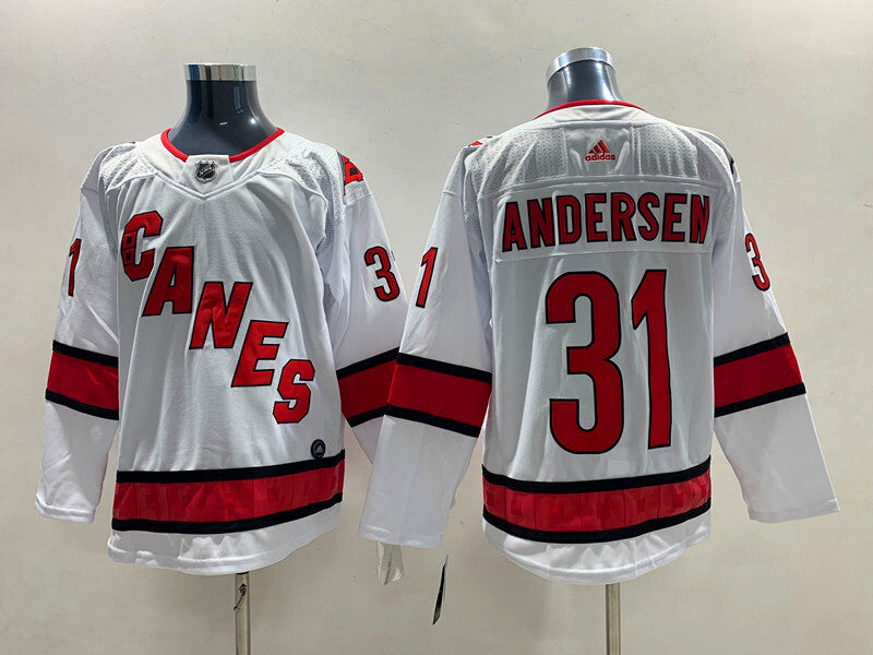 Carolina Hurricanes #31 Frederik Andersen Style 3