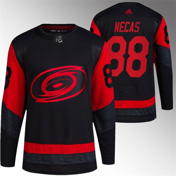 Carolina Hurricanes #88 Martin Necas Black Red Stadium Series
