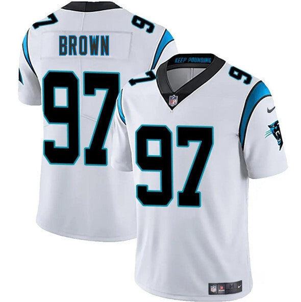 Carolina Panthers #97 Bobby Brown White 2025 Vapor Limited Football
