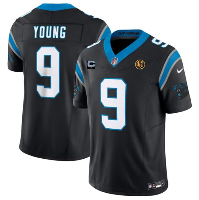 Carolina Panthers #9 Bryce Young Black 2023 F.U.S.E. With 1-Star C Patch And John