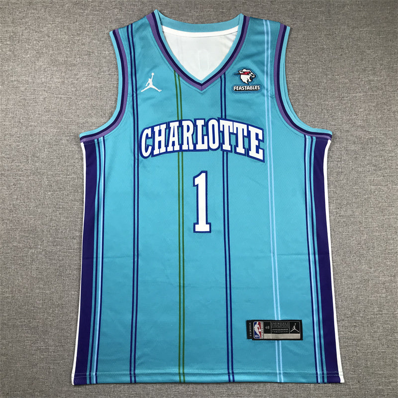 Charlotte Hornets #1 LaMelo Ball Hornets 1 Classic Light Green S-XXL Style 2