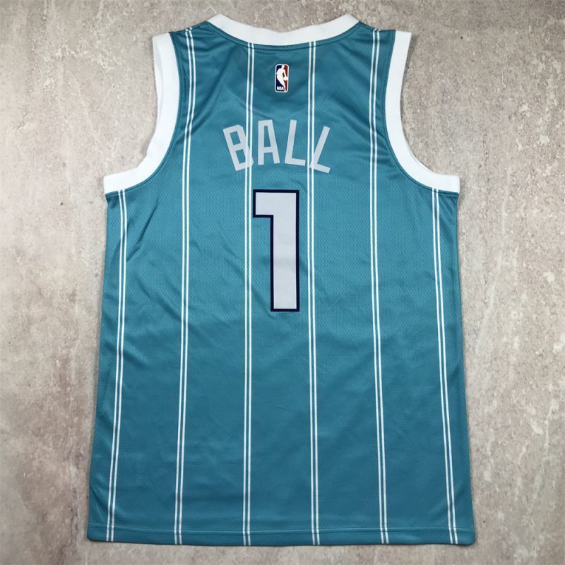 Charlotte Hornets #1 LaMelo Ball Hot Press Hornets 1 Light Blue s-xxl Style 1