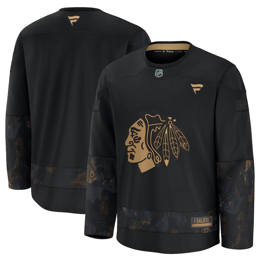 Chicago Blackhawks 2024 Military Appreciation Practice Jersey - Black