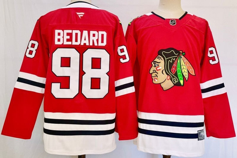 Chicago Blackhawks #98 Connor Bedard Style 3