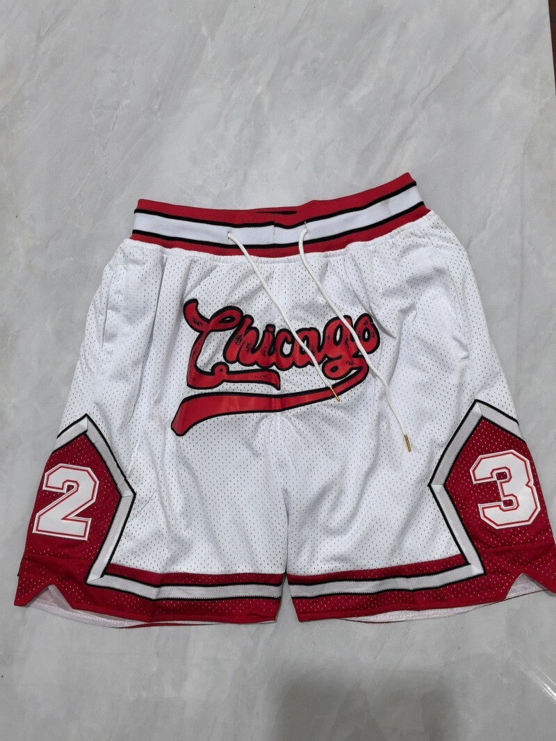 Chicago Bulls Bulls White Retro Shorts Style 8