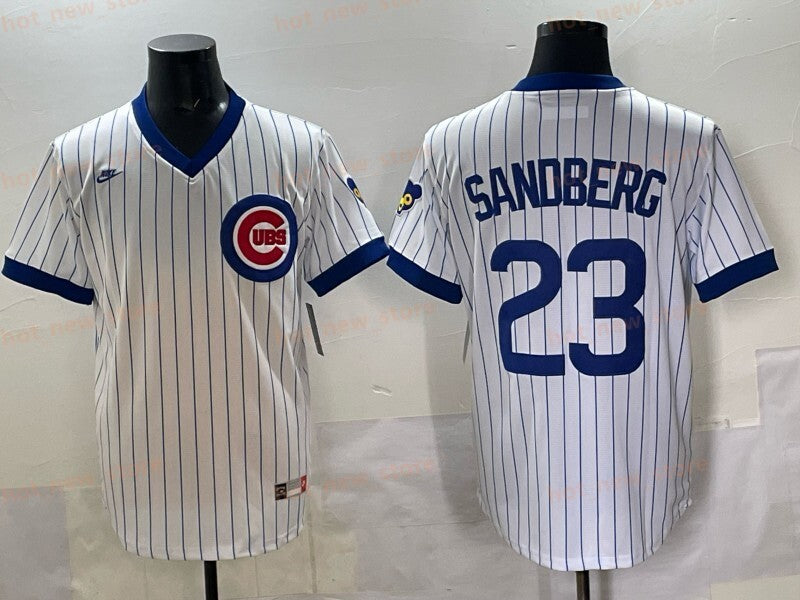 Chicago Cubs #23 Ryne Sandberg Cubs Retro Adult Style 8