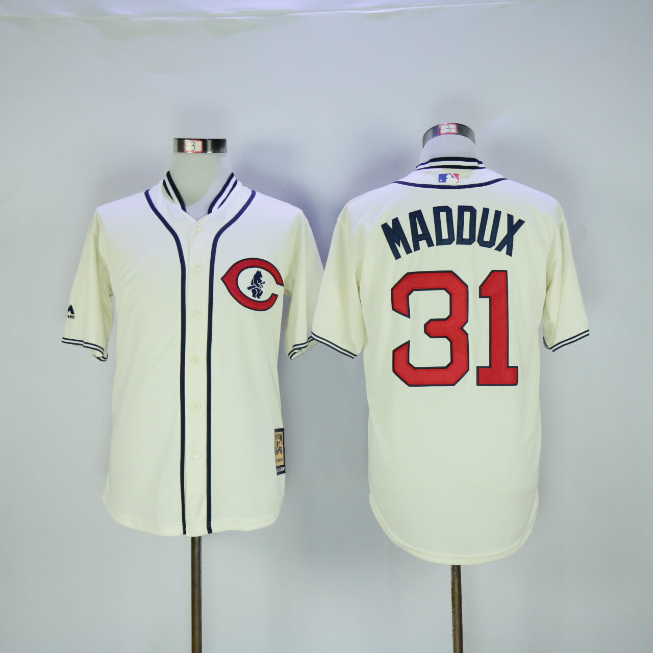 Chicago Cubs #31 Greg Maddux Cubs 31 Off-White 1929 Fan Retro Inverted