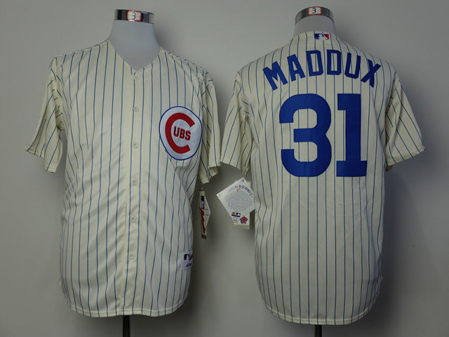 Chicago Cubs #31 Greg Maddux Cubs 31 Off-White 1969 Inverted