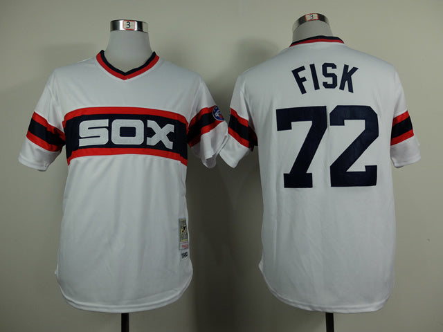 Chicago White Sox #72 Carlton Fisk White Sox 72 White 1985 Retro
