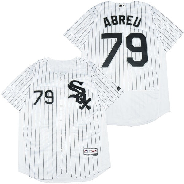 Chicago White Sox #79 Jose Abreu White Sox 79 White Black Elite Style 1