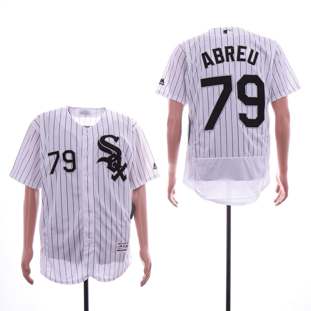 Chicago White Sox #79 Jose Abreu White Sox 79 White Black Elite Style 2