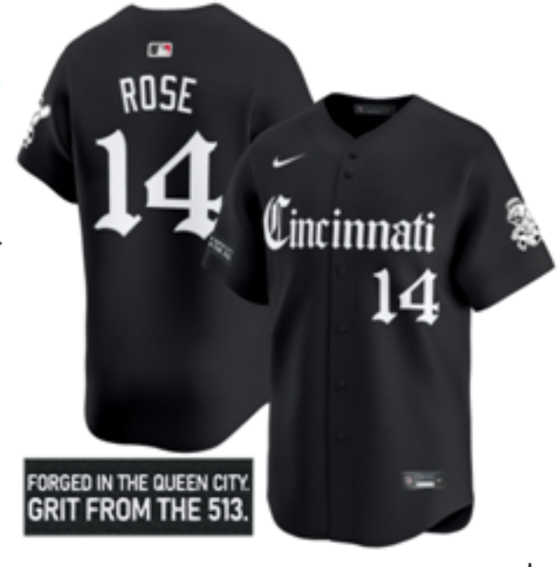 Cincinnati Reds #14 Pete Rose Reds 5 Collaboration Style 3