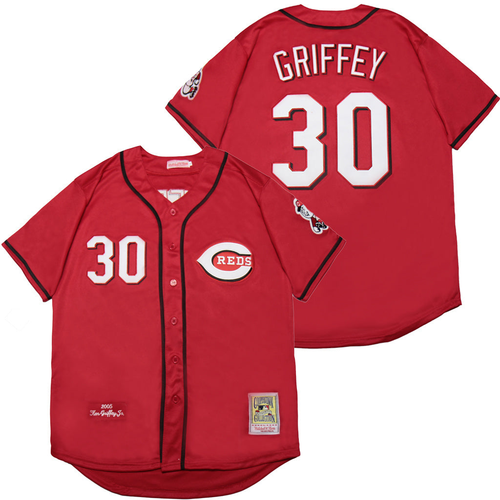 Cincinnati Reds #30 Ken Griffey Jr Reds 30 Red 2005 Retro
