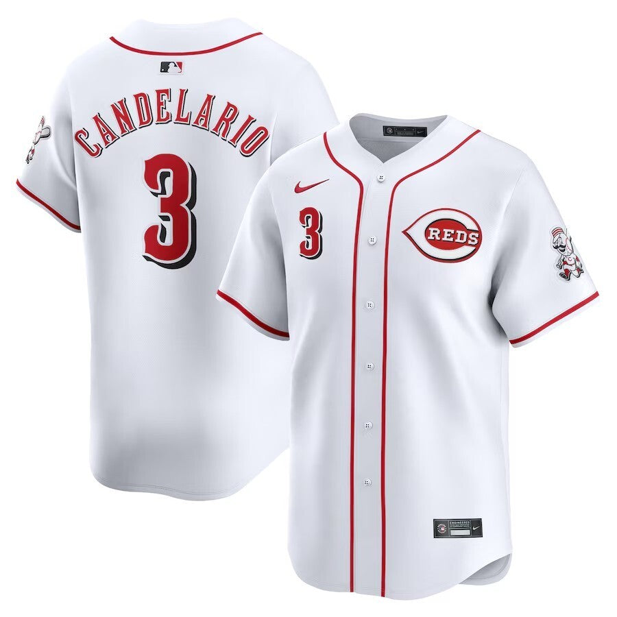 Cincinnati Reds #3 Jeimer Candelario Home Limited Player Jersey - White