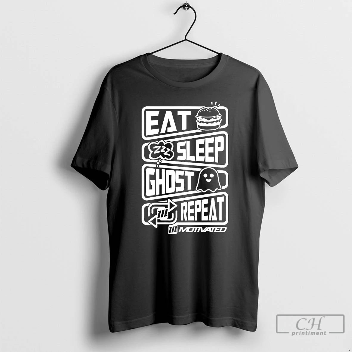 Classic Eat Sleep Ghost Repeat