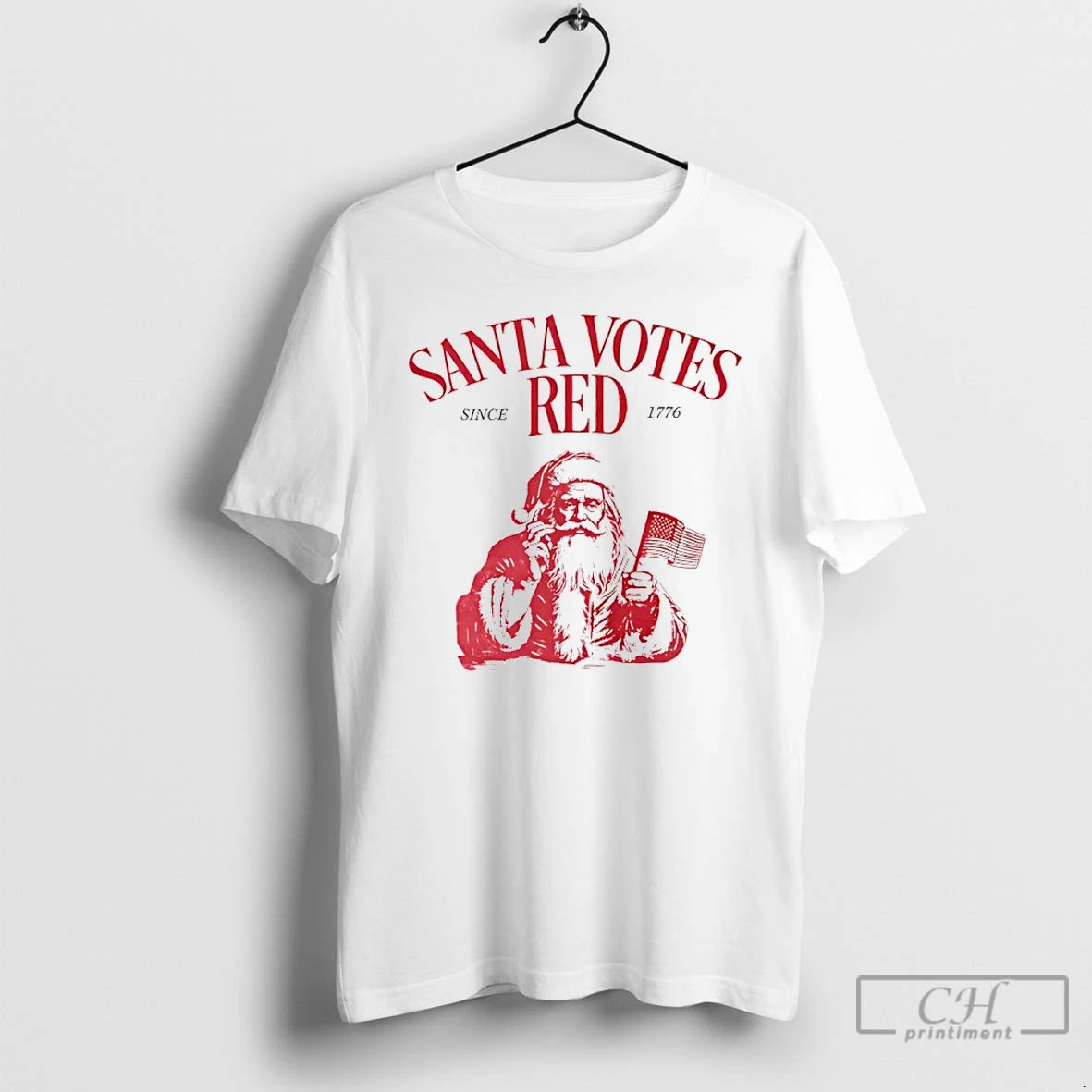 Classic Santa Votes Red Since 1776 Christmas T-Shirts, Hoodie, Sweatshirt | WearSparks.com