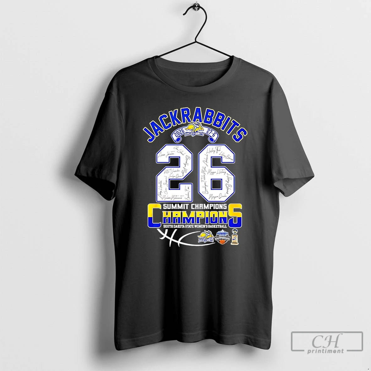Classic Sdsu Jackrabbits Summit Champs 27 6 Score Signatures