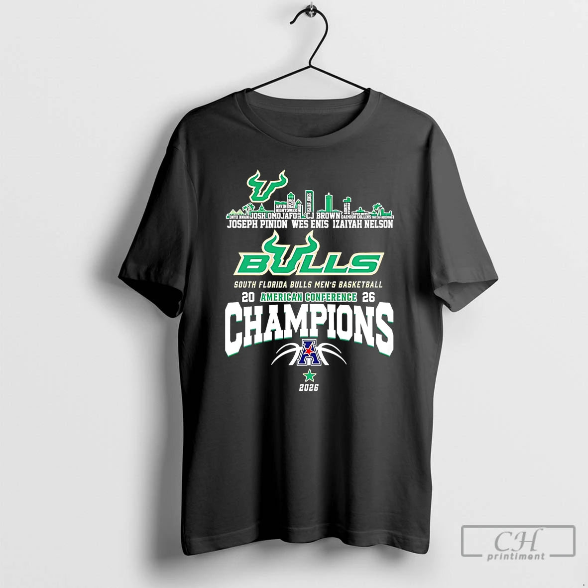 Classic South Florida Bulls American Conference Champions 2026 Player Name City Skyline T Shirts Sweater