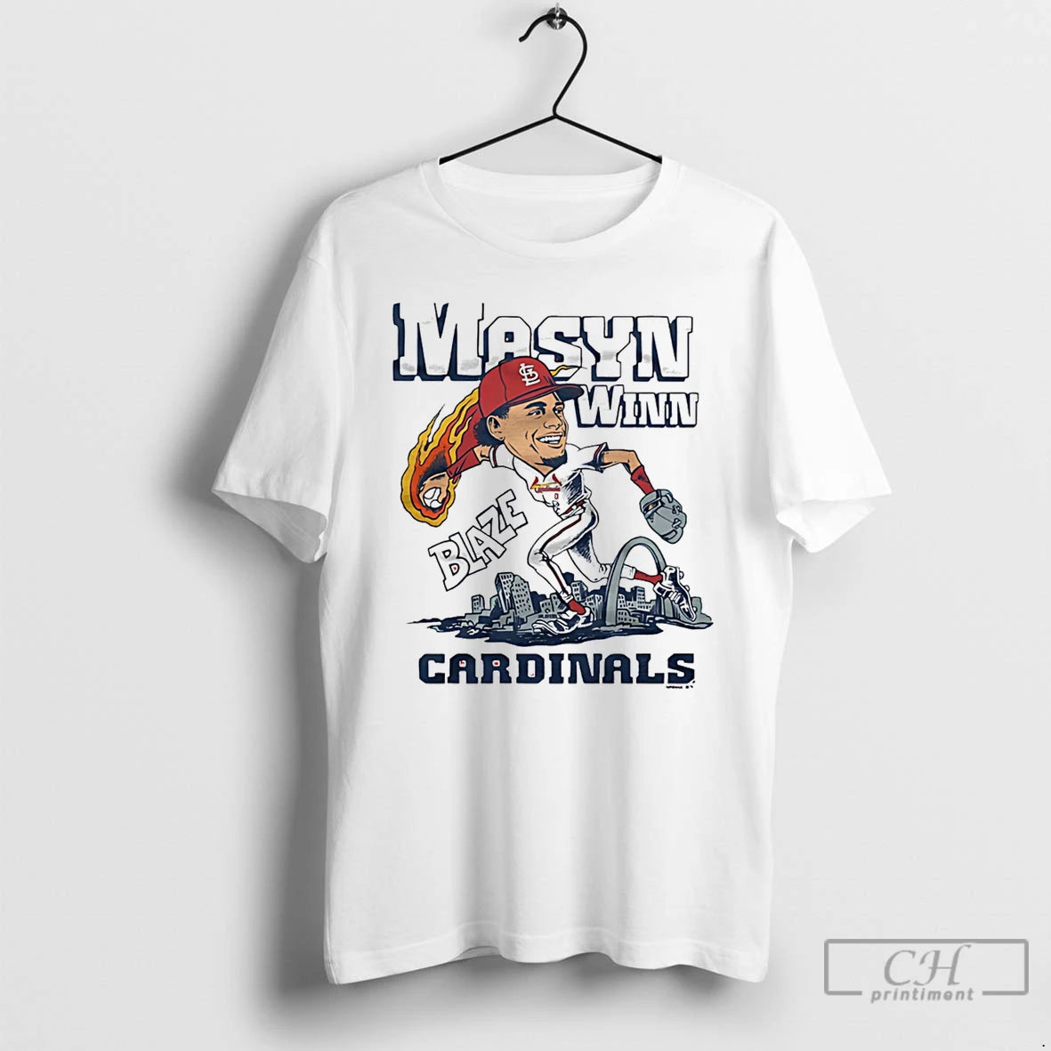 Classic St Louis Cardinals Masyn Winn Blaze Signature Caricature