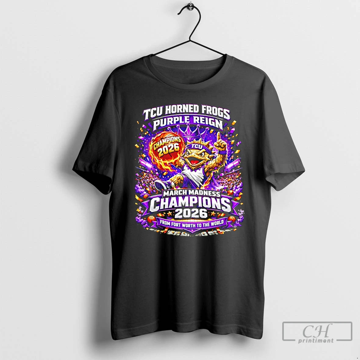 Classic Tcu Horned Frogs Purple Reign March Madness Champions 2026 Mascot