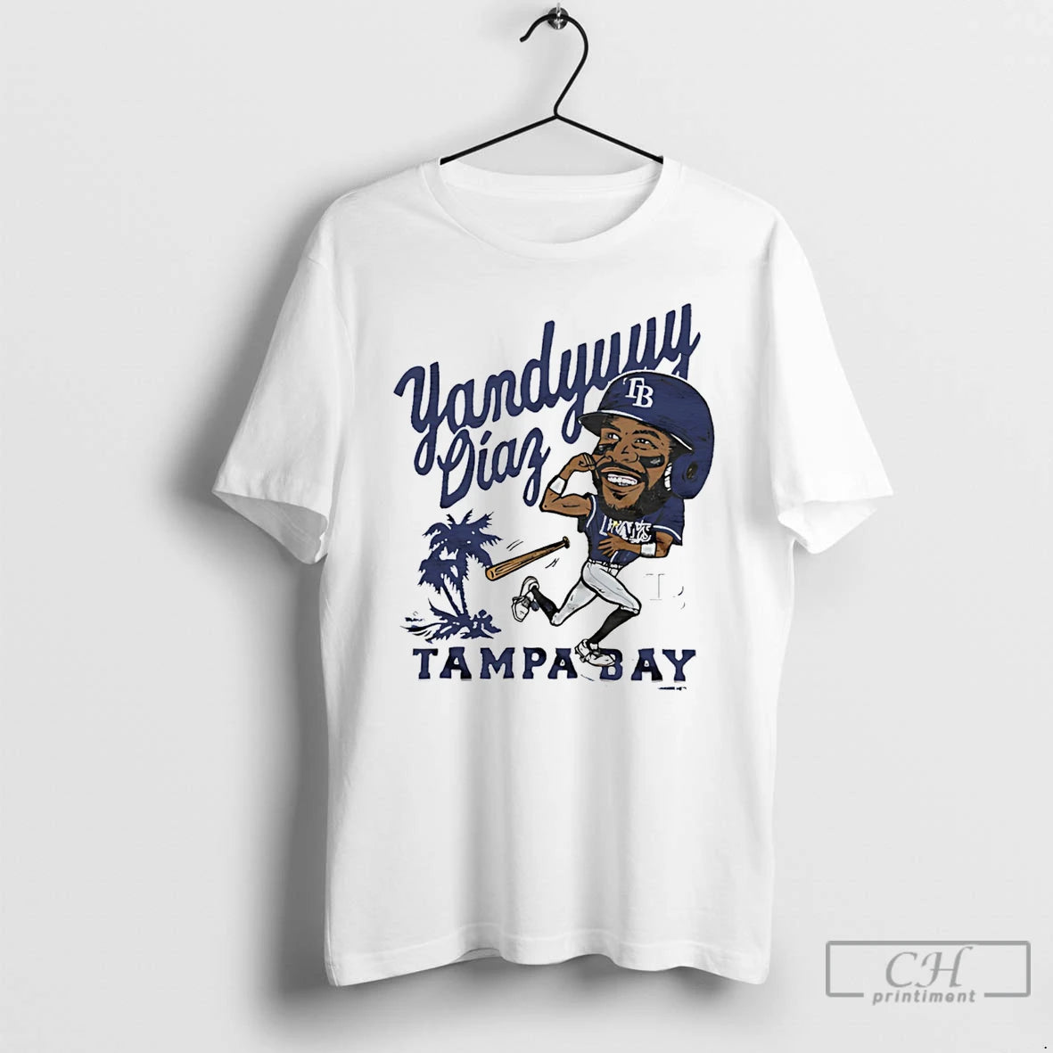 Classic Tampa Bay Rays Yandy Diaz Signature Caricature