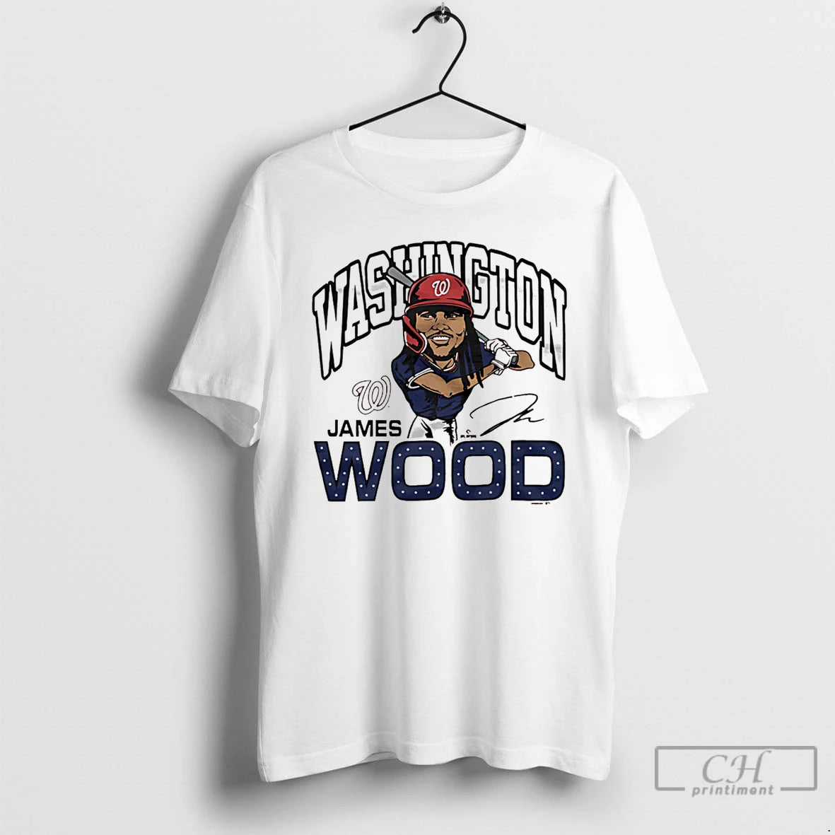 Classic Washington Nationals James Wood Signature Caricature